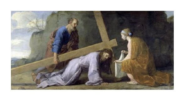 Eustache Le Sueur Fine Art Open Edition Gicl&eacute;e:"Jesus Carrying His Cross"