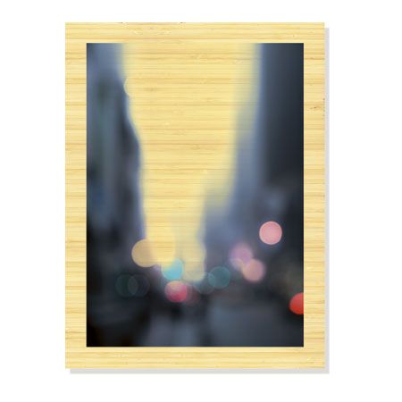 Eva Mueller Limited Edition Ready to Hang Giclee on Sustainable Bamboo: "Cool Lights I"