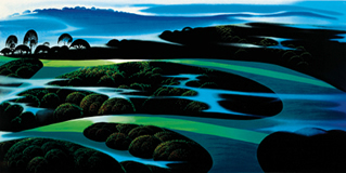 Eyvind Earle Artist Signed Limited Edition Serigraph on paper:"Summer Twilight"