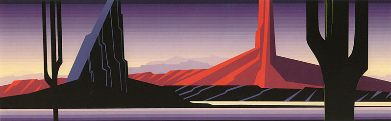 Eyvind Earle Limited Edition, Serigraph on Paper: "Beneath the Silent Sky"