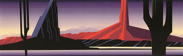 Eyvind Earle Limited Edition, Serigraph on Paper: "Beneath the Silent Sky"
