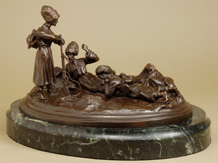F. Chopin Handcrafted Solid Bronze Sculpture:"Russian Camp" F. Chopin Handcrafted Solid Bronze Sculpture:"Russian Camp"