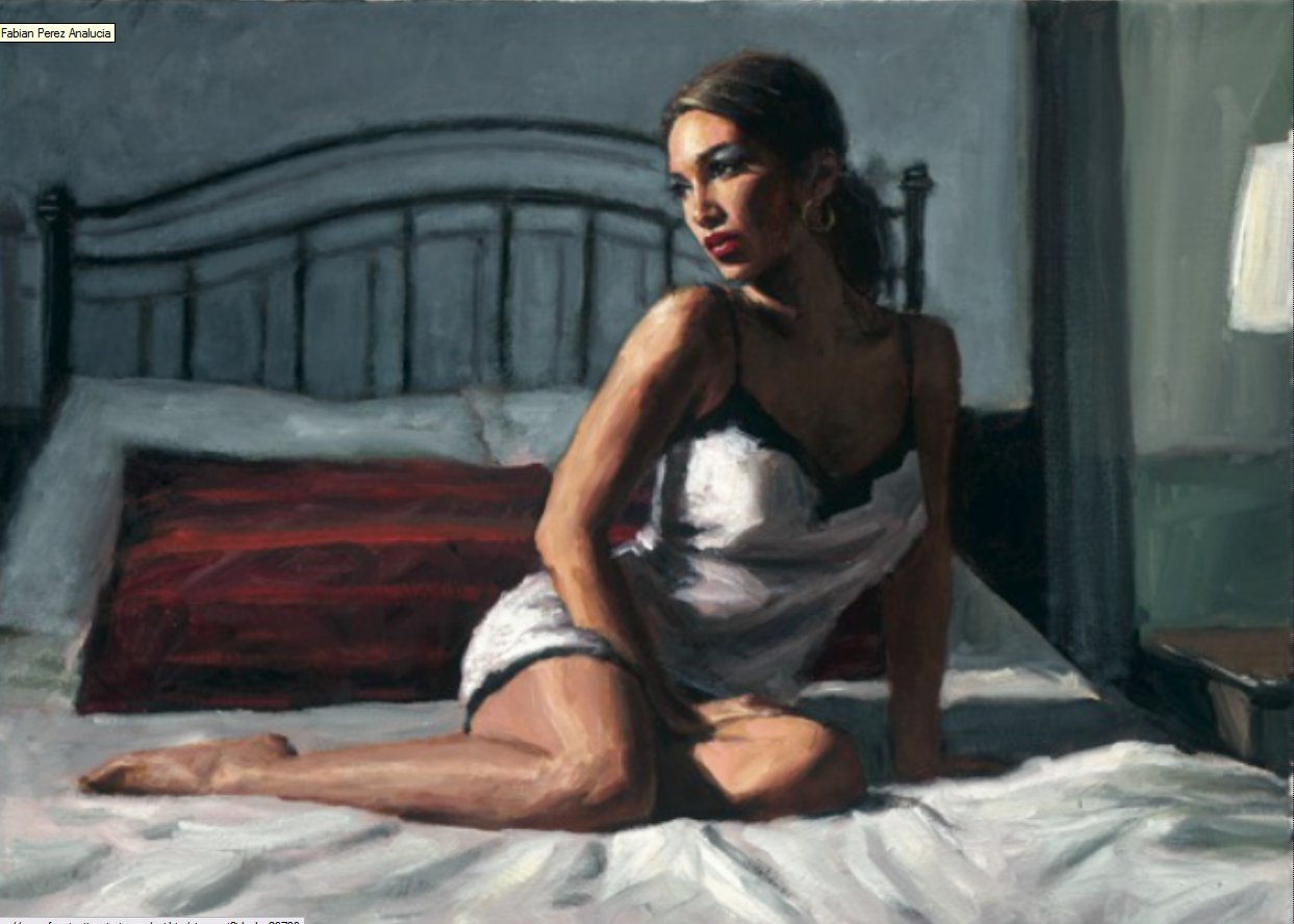 Fabian Perez Hand Signed and Numbered Limited Edition Giclee on Canvas:"Analucia"