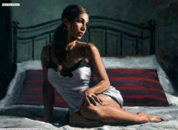 Fabian Perez Hand Signed and Numbered Limited Edition Giclee on Canvas:"Analucia ll"