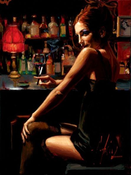 Fabian Perez Handsigned and Numbered Limited Edition Embellished Giclee on Canvas: "Marissa III"