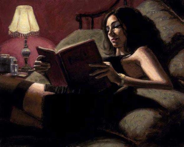 Fabian Perez Handsigned and Numbered Limited Edition Embellished Giclee on Canvas:"Princes Diaries III"