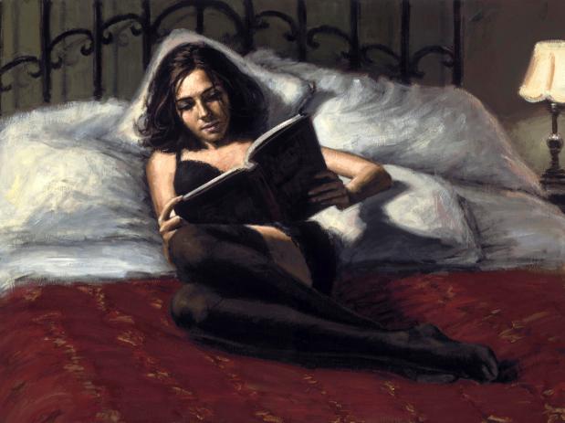 Fabian Perez Handsigned and Numbered Limited Edition Embellished Giclee on Canvas:"Princess Diaries II"