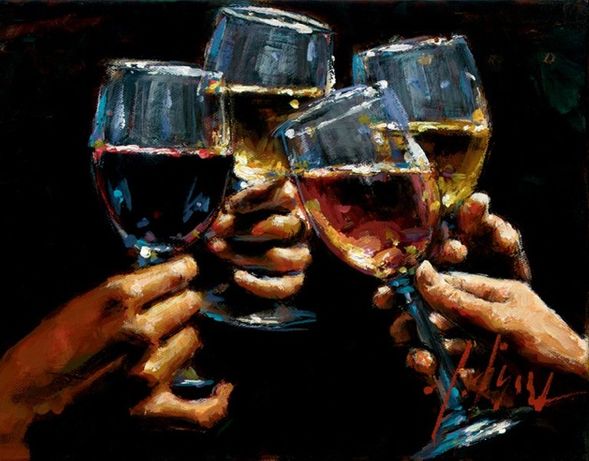 Fabian Perez Handsigned and Numbered Limited Edition Embellished Giclee on Canvas: "Red White and Rose IV"