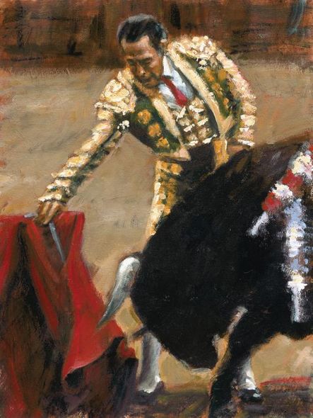 Fabian Perez Handsigned and Numbered Limited Edition Embellished Giclee on Canvas:"Redondo Sorcido"