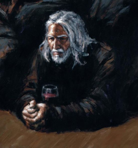 Fabian Perez Handsigned and Numbered Limited Edition Embellished Giclee on Canvas:"Untitled II"