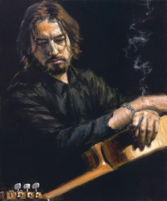 Fabian Perez Handsigned and Numbered Limited Edition Embellished Giclee on Canvas:"Victor Torres"