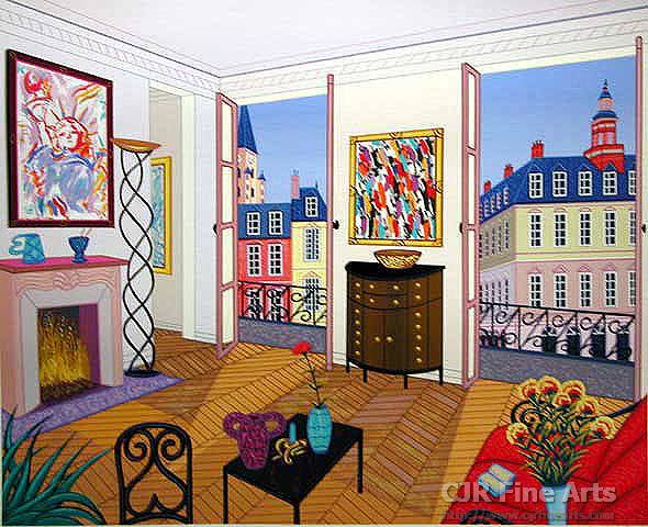 Fanch Ledan Hand Signed and Numbered Limited Edition Paper Serigraph:"Salon Max - Arman"