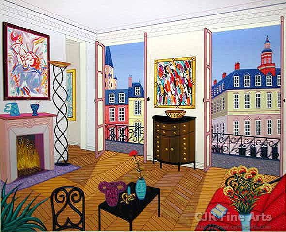 Fanch Ledan Hand Signed and Numbered Limited Edition Paper Serigraph:"Salon Max - Arman"