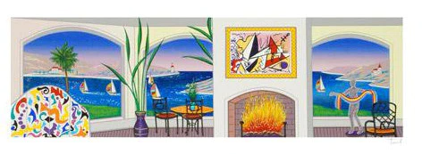 Fanch Ledan Limited Edition Artist Proof Serigraph on Paper: "Interior with Leger"