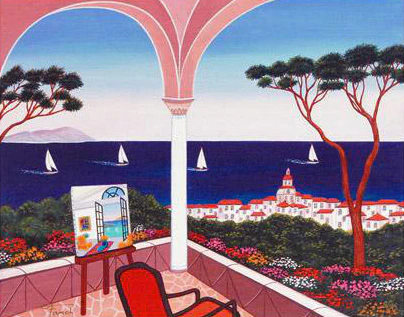 Fanch Ledan Limited Edition Giclée on Canvas: "Sailing St. Tropez"