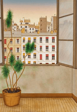 Fanch Ledan Limited Hors Commerce (HC) Edition Lithograph on Paper: "La Fenetre"