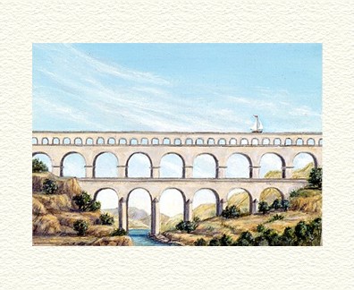 Fanny Brennan Limited Edition Hand-Crafted Lithograph: " Aqueduct "