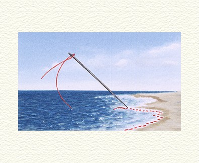 Fanny Brennan Limited Edition Hand-Crafted Lithograph: " Basted Waves "
