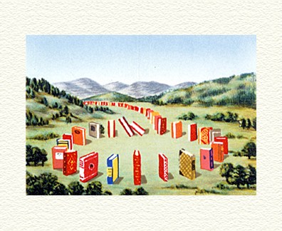 Fanny Brennan Limited Edition Hand-Crafted Lithograph: " Book Circle "