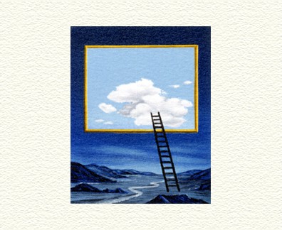 Fanny Brennan Limited Edition Hand-Crafted Lithograph: " Ladder "