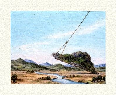 Fanny Brennan Limited Edition Hand-Crafted Lithograph: " Mountain Lift "