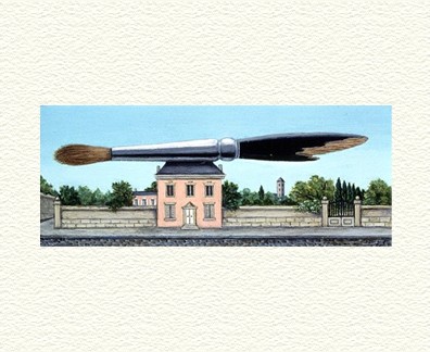 Fanny Brennan Limited Edition Hand-Crafted Lithograph: " Pink House "
