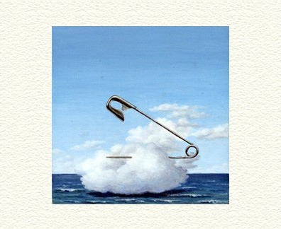 Fanny Brennan Limited Edition Hand-Crafted Lithograph: " Safety Pin Cloud "