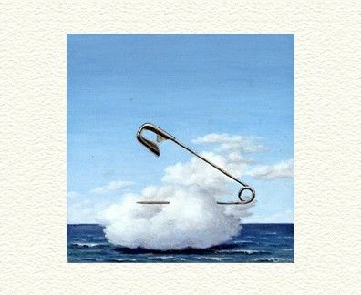 Fanny Brennan Limited Edition Hand-Crafted Lithograph: " Safety Pin Cloud "