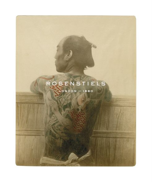Felice Beato Hand Numbered Limited Edition Print on Paper :"A Man with Tattoo"