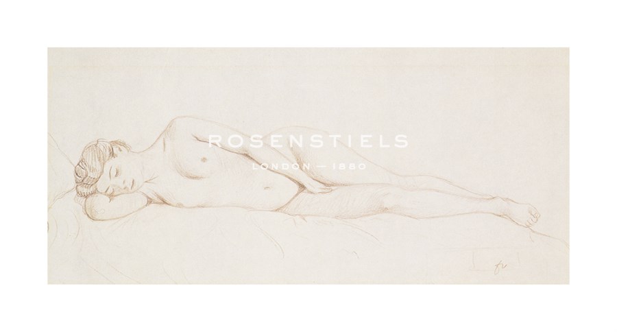 Felix Edouard Vallotton Hand Numbered Limited Edition Print on Paper :"Nu Feminin Couche"