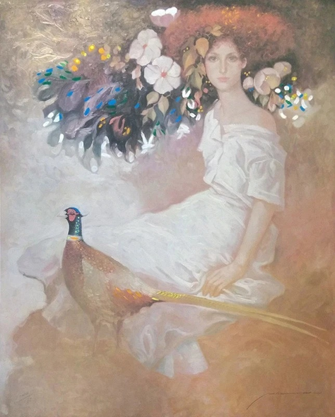 FELIX MAS Artist Signed Limited Edition Serigraph on Paper: "SERENA"