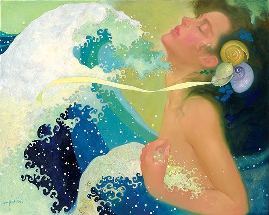 Felix Mas Handsigned and Numbered Limited Edition Serigraph on Canvas:"El Mar"