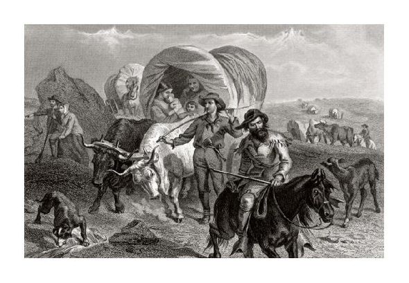 Felix Octavius Carr Darley Fine Art Open Edition Gicl&eacute;e:"Emigrants Crossing the Plains"