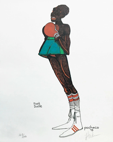 Ferdie Pacheco Artist Hand Signed Limited Edition Print: "FAST DUDE" Ferdie Pacheco Artist Hand Signed Limited Edition Print: "FAST DUDE"