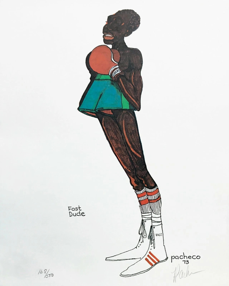 Ferdie Pacheco Artist Hand Signed Limited Edition Print: "FAST DUDE"