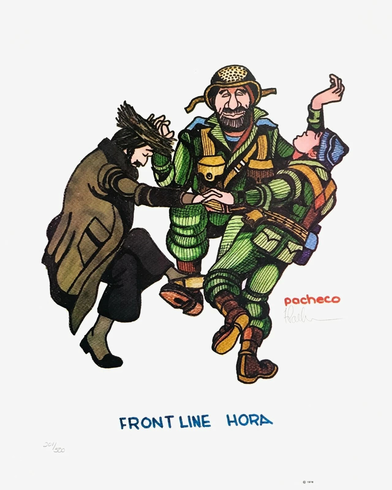 Ferdie Pacheco Artist Hand Signed Limited Edition Print: "FRONT LINE HORA"