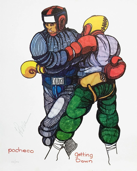Ferdie Pacheco Artist Hand Signed Limited Edition Print: "GETTING DOWN"