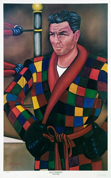Ferdie Pacheco Artist Signed Limited Edition LIMITED Edition Lithograph on Paper: "JACK DEMPSEY"