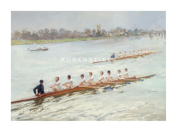 Ferdinand Gueldry Hand Numbered Limited Edition Print on Paper :"Eights Racing at Putney"
