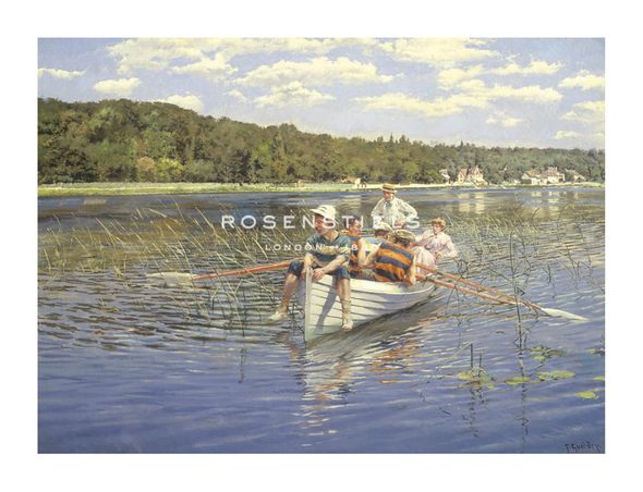 Ferdinand Gueldry Hand Numbered Limited Edition Print on Paper :"Summer on the River"