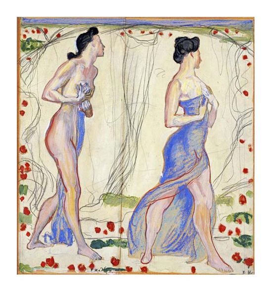 Ferdinand Hodler Fine Art Open Edition Giclée:"Die Cempfindung I: Study"