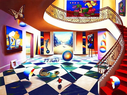Ferjo Artist Signed Limited Edition Canvas Giclee: "ESCAPE" Ferjo Artist Signed Limited Edition Canvas Giclee: "ESCAPE"
