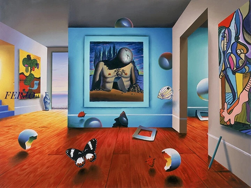 Ferjo Artist Signed Limited Edition Canvas Giclee: "HOMAGE TO DALI" Ferjo Artist Signed Limited Edition Canvas Giclee: "HOMAGE TO DALI"