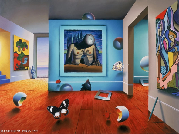 Ferjo Artist Signed Limited Edition Canvas Giclee: "HOMAGE TO DALI"