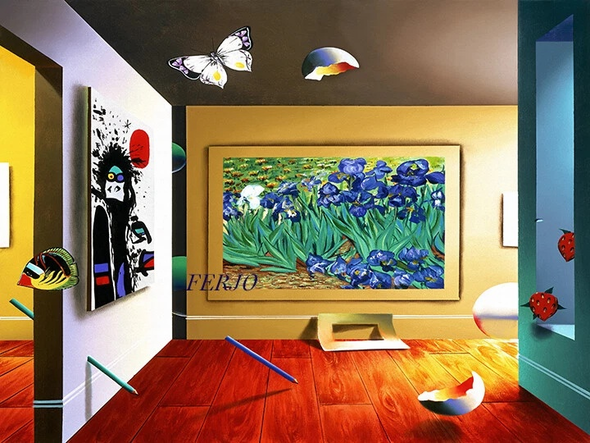 Ferjo  Artist Signed Limited Edition Canvas Giclee: "HOMAGE VAN GOGH"
