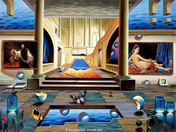 Ferjo Artist Signed Limited Edition Canvas Giclee: "JOURNEY TO THE PAST"