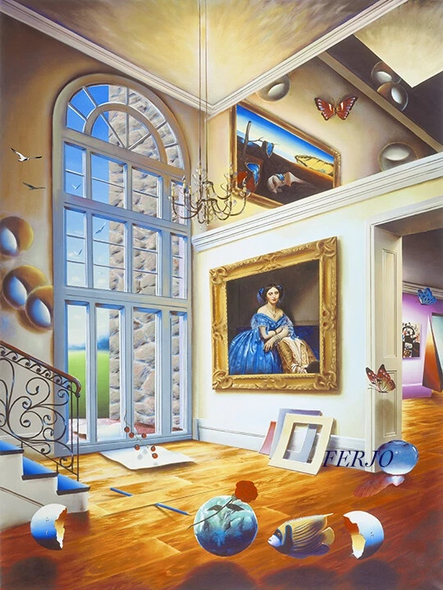 Ferjo Artist Signed Limited Edition Canvas Giclee: "LAVENDER DREAM"
