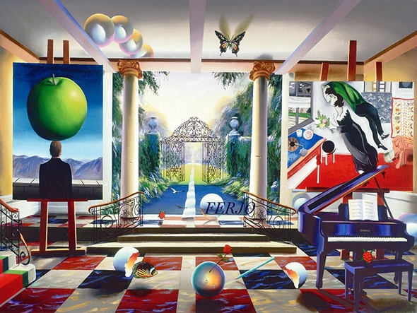 Ferjo Artist Signed Limited Edition Canvas Giclee: "MAGIC GARDEN"