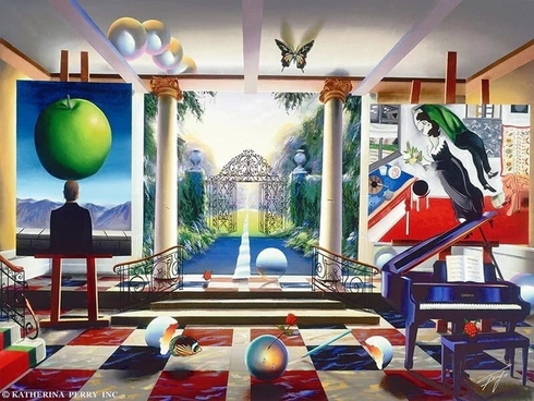 Ferjo Artist Signed Limited Edition Canvas Giclee: "MAGIC GARDEN" Ferjo Artist Signed Limited Edition Canvas Giclee: "MAGIC GARDEN"