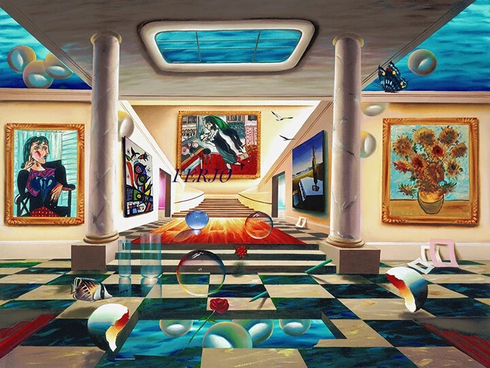 Ferjo  Artist Signed Limited Edition Canvas Giclee: "MAJESTIC PALACE II"
